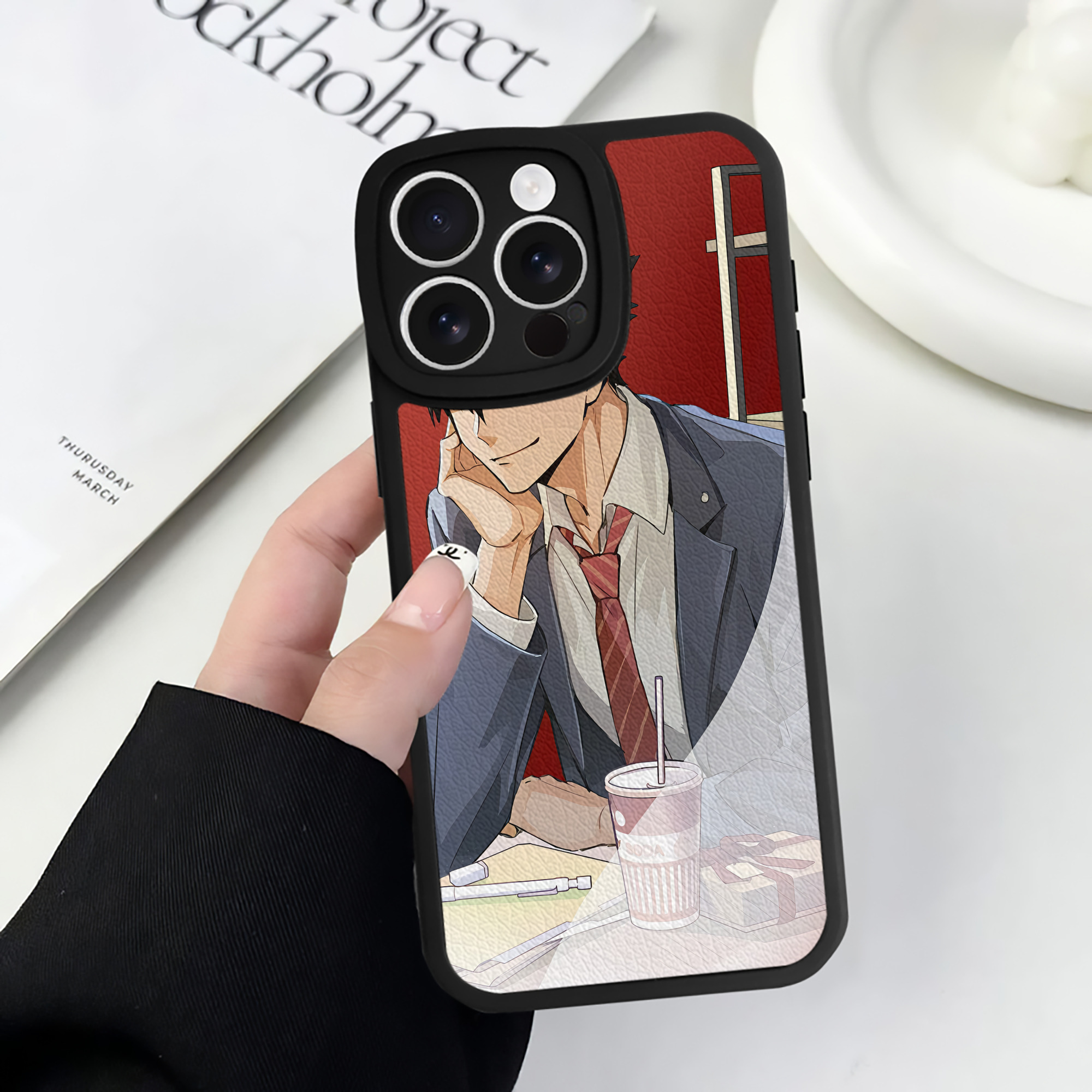 （画像用） ハイキュー!! Haikyu!! 【iPhone 16シリーズ対応】シリコンスマホケース（レザー調） 材質：シリコン